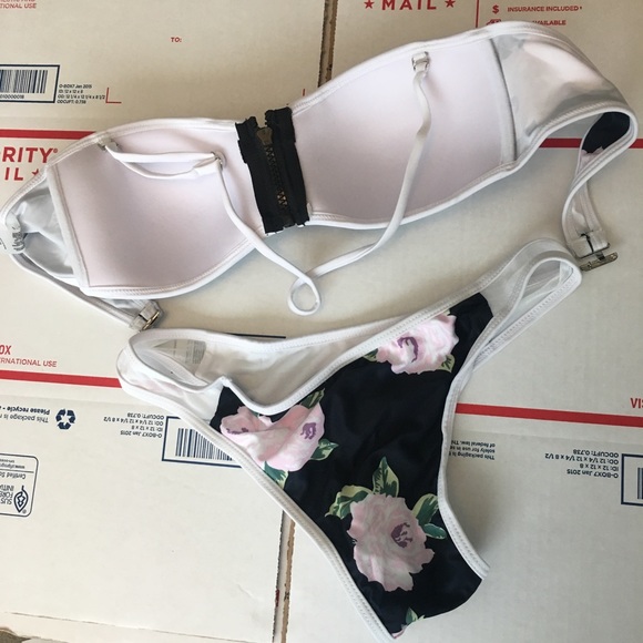 ALL OFFERS CONSIDERED floral strapless bikini - Picture 2 of 5